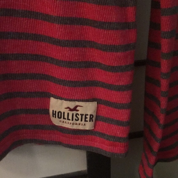 Hollister mauverust blue striped longsleeve jersey - Picture 5 of 11